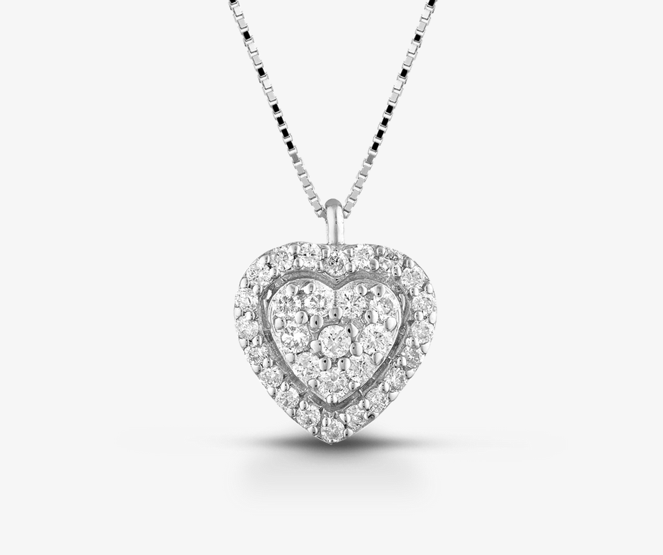 Collana cuore donna Lucciole Gioielli in oro bianco e diamanti CIOSENSE/2