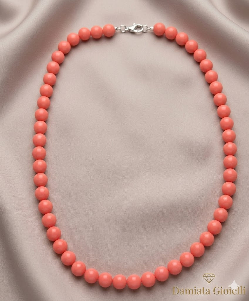Collana donna Orelù filo di corallo rosa con chiusura in argento 925% ref. CL0001PDCRO