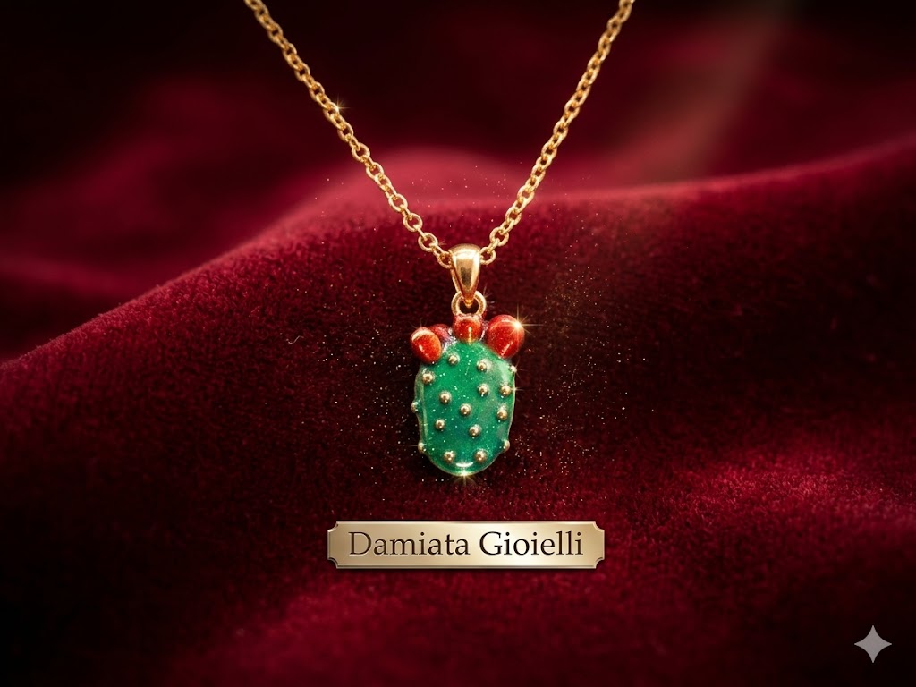 Collana donna Sicily In in lega metallica rosè con pendente a fico d'india CL126R