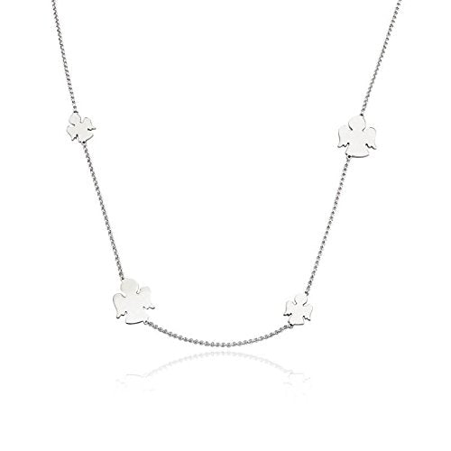 Collana Amen donna in argento con charm ad angelo CLAB