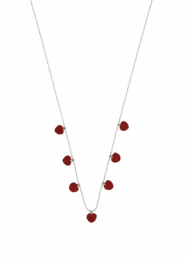 Collana con cuori donna Urania Preziosi in acciaio CLAF310RS