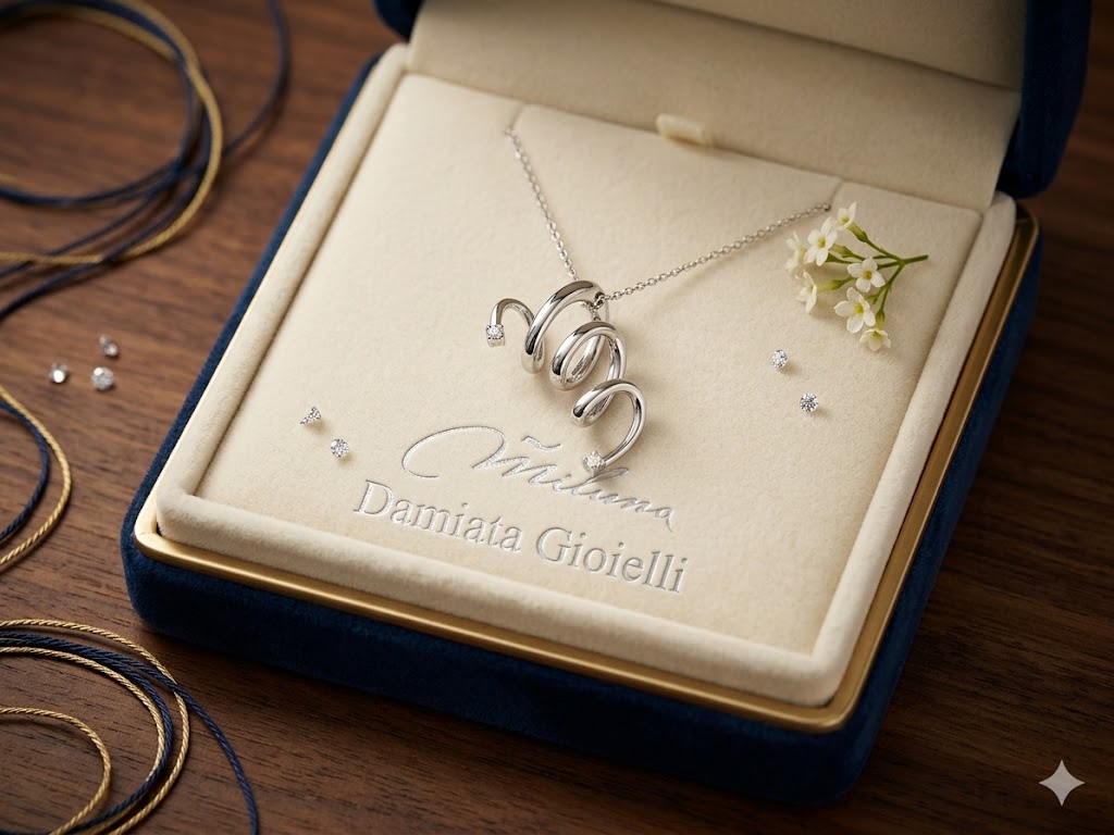 Collana fantasia donna Miluna in oro bianco e diamanti CLD1360