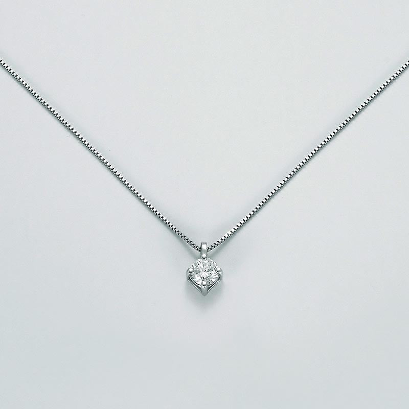 Collana punto luce donna Miluna in oro bianco e diamante CLD3994-010G7X