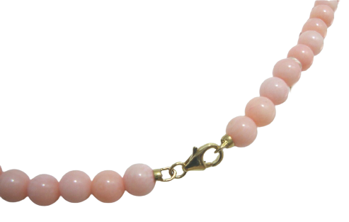 Collana donna Orelù filo di corallo rosa con chiusura in oro giallo ref. LAUDZCAXMI