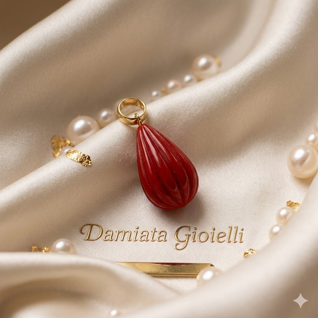 Ciondolo a goccia donna Damiata Gioielli in oro giallo e cristallo COR110544