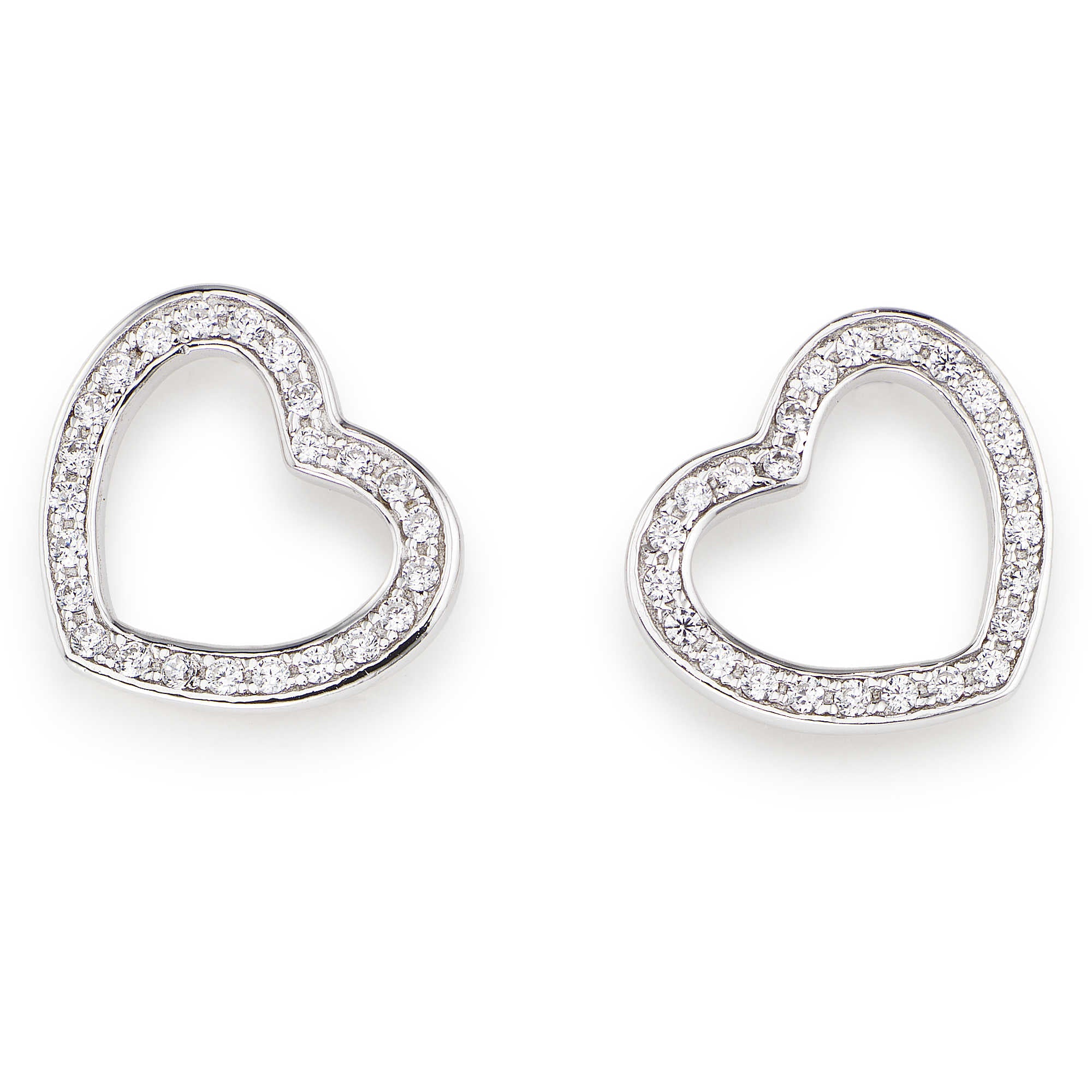 Orecchini Amen donna collezione "AMORE" in argento e zirconi bianchi EHEB