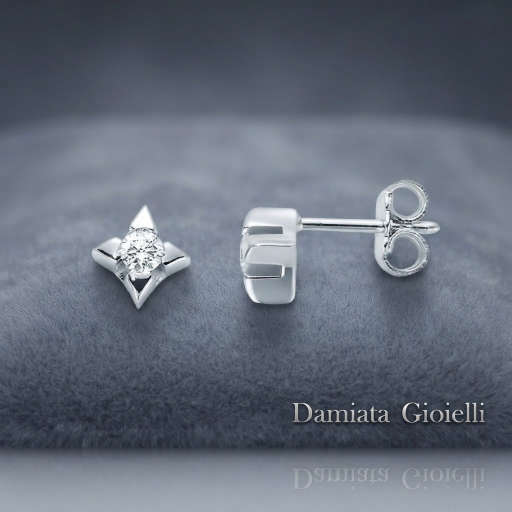 Orecchini punto luce donna Miluna in oro bianco e diamanti ref. ERD1590_002G7