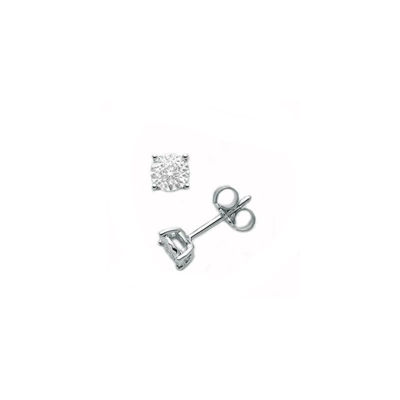 Orecchini punto luce donna Miluna in oro bianco e diamanti ERD2317