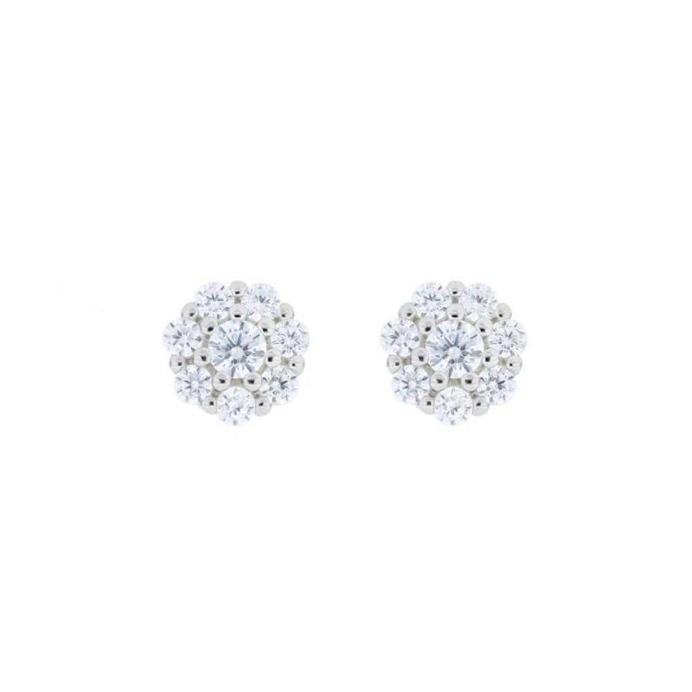Orecchini punto luce donna Urania Preziosi in argento e zirconi ESI4001