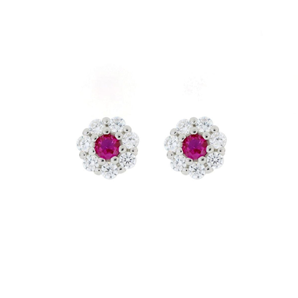 Orecchini punto luce donna Urania Preziosi in argento e zirconi ESI4001RB