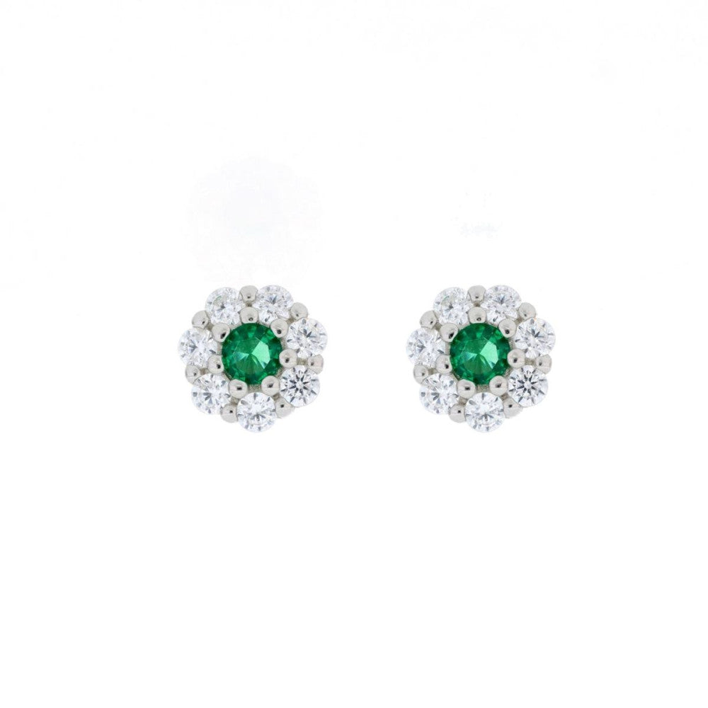 Orecchini punto luce donna Urania Preziosi in argento e zirconi ESI4001SM