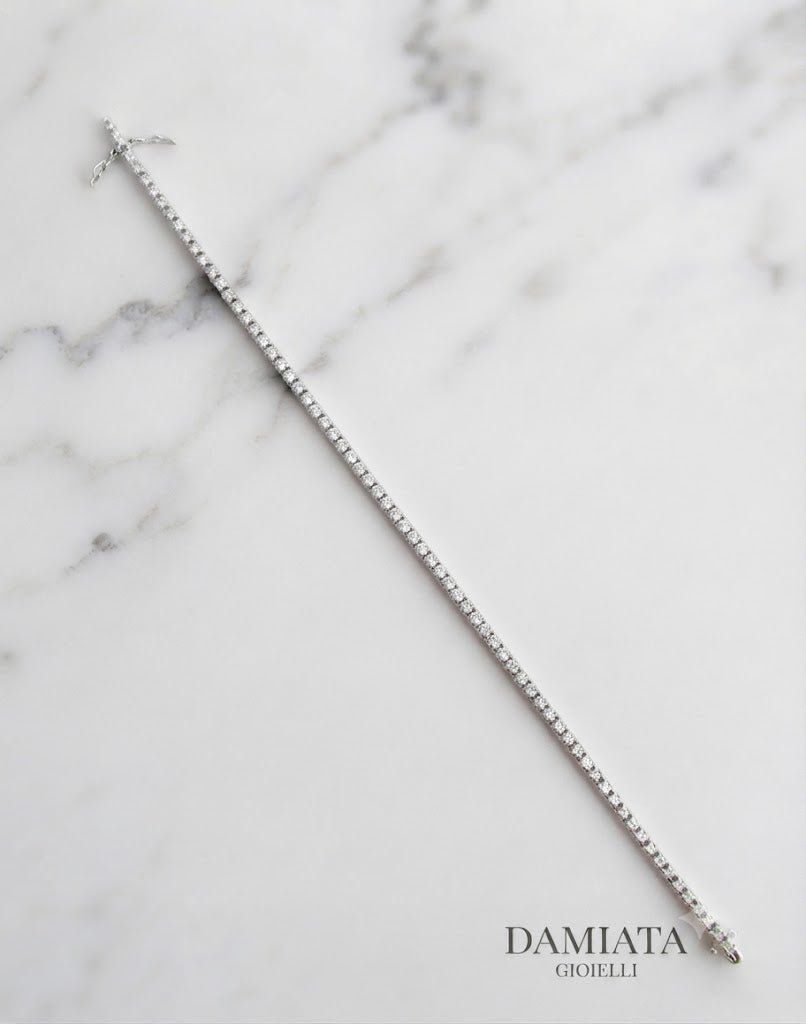 Bracciale tennis unisex Orelù Gioielli in oro bianco e diamanti ref. FENAXMZZ