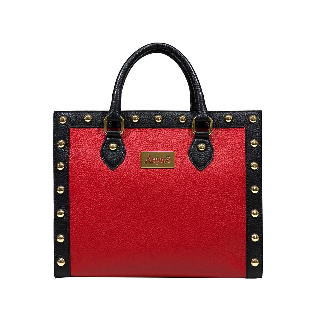 Borsa Ammia donna in pelle collezione "SCARAMANZIA" colore rosso