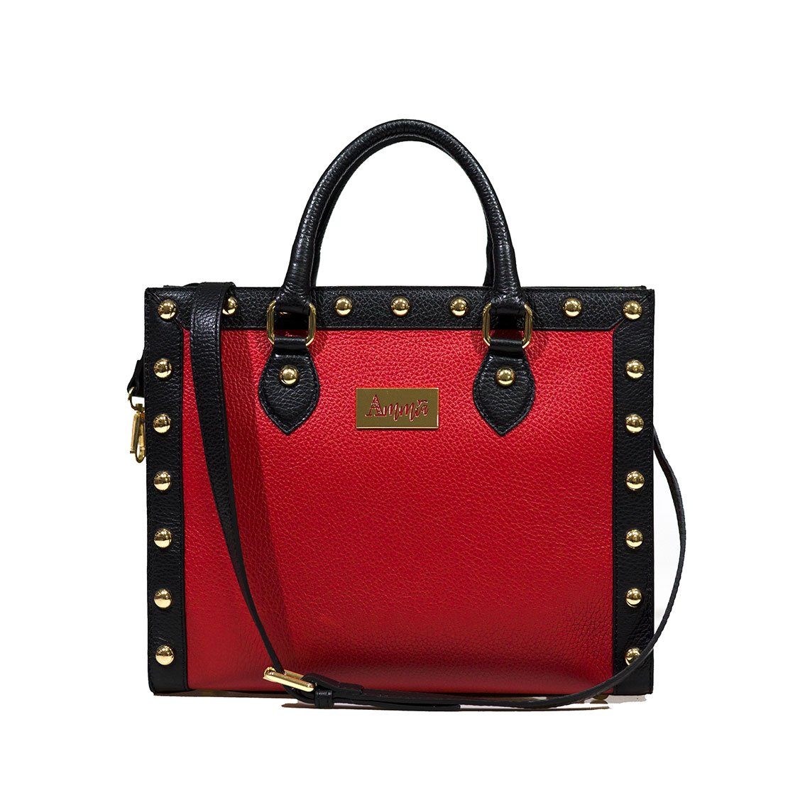 Borsa Ammia donna in pelle collezione "SCARAMANZIA" colore rosso