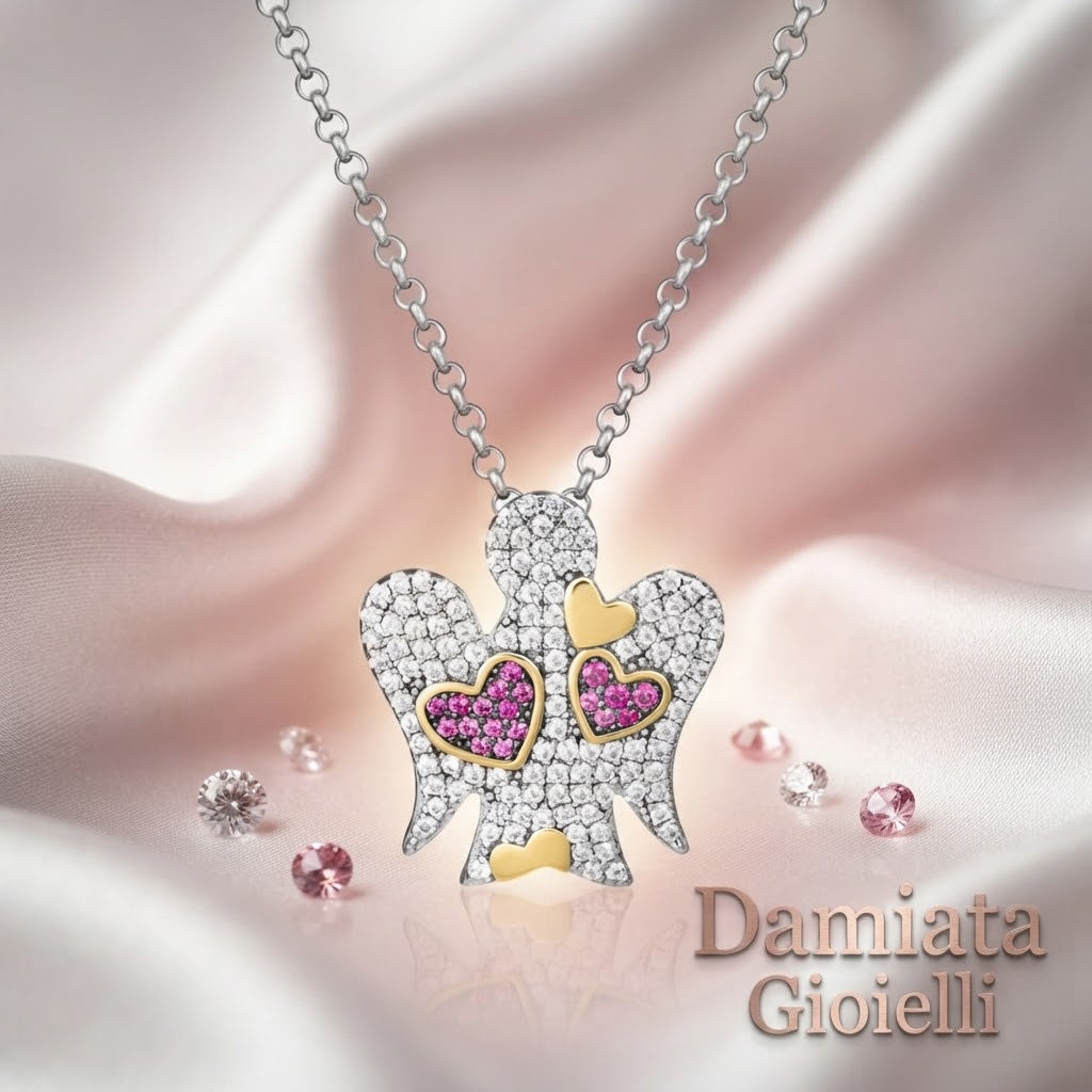 Collana angelo donna Roberto Giannotti in argento e zirconi ref. GIA371