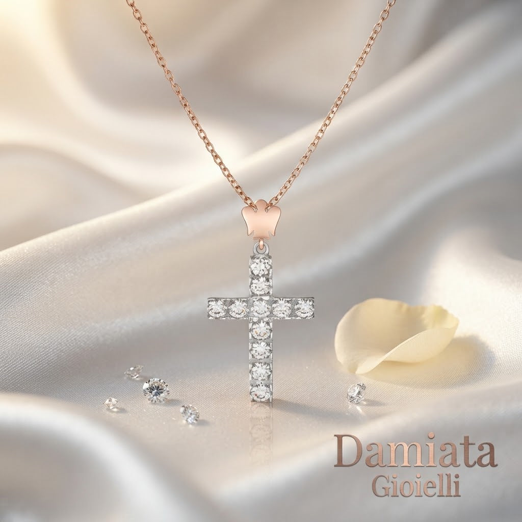 Collana croce donna Roberto Giannotti in Argento e zirconi ref. GIA447
