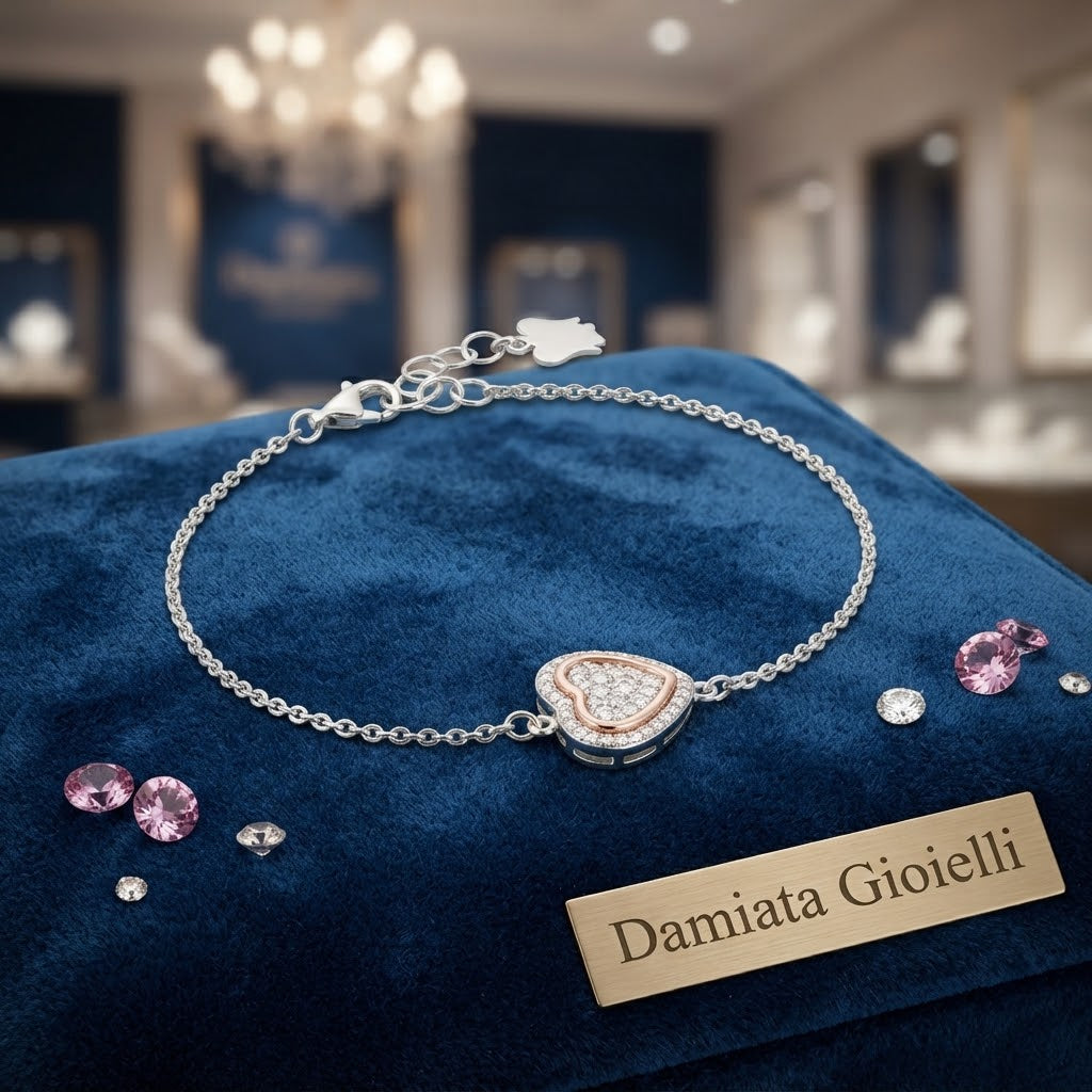 Bracciale cuore donna Roberto Giannotti in argento e zirconi ref. GIA450