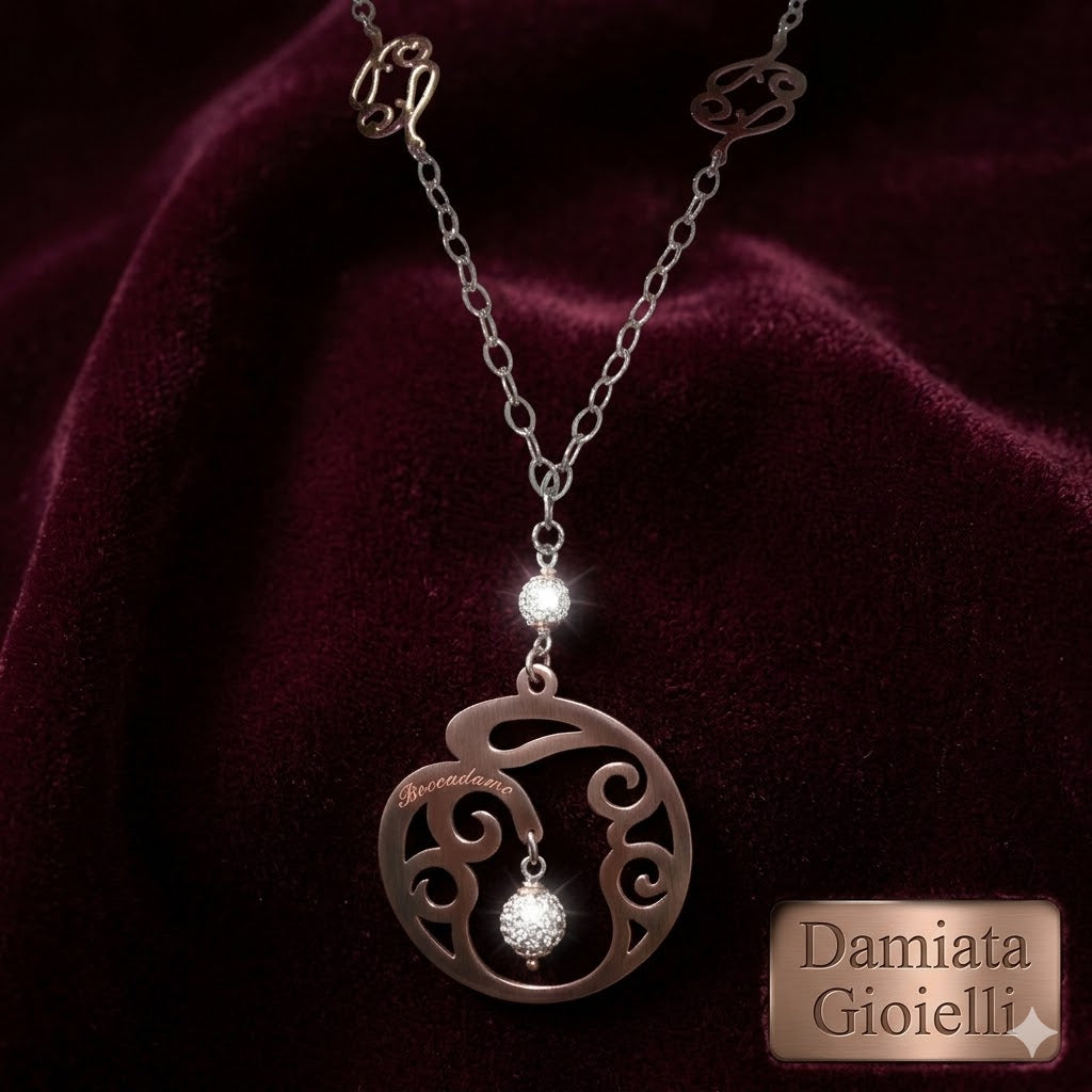 Collana Boccadamo donna in argento e zirconi GR344