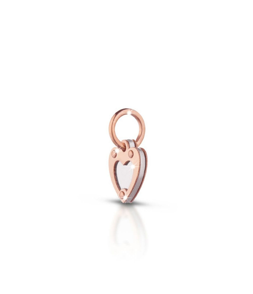 Charm a cuore Le Bebé bimba in argento e oro rosa LBB163