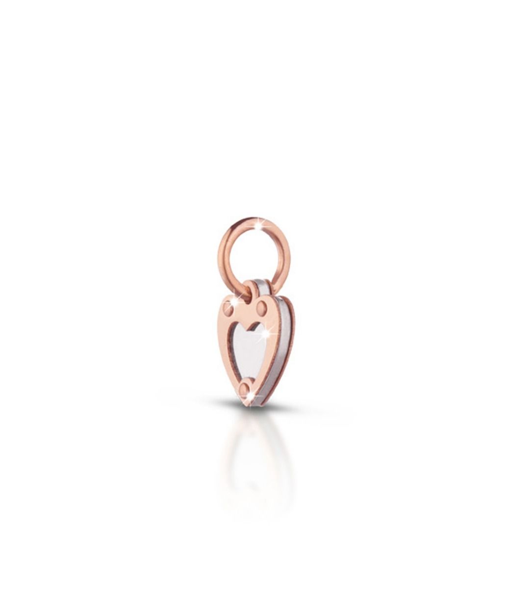 Charm a cuore Le Bebé bimba in argento e oro rosa LBB163