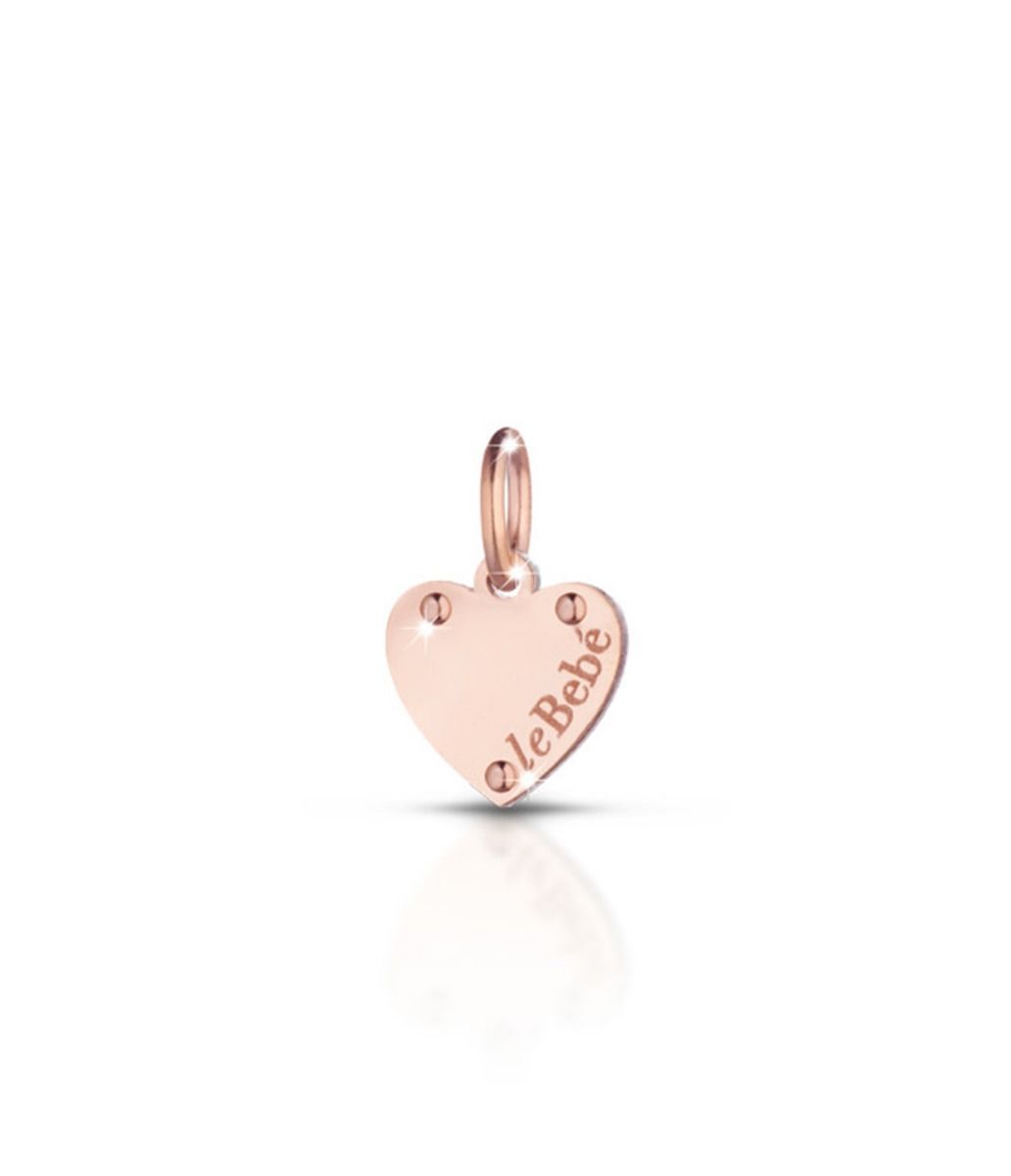 Charm a cuore Le Bebé bimba in argento e oro rosa LBB163
