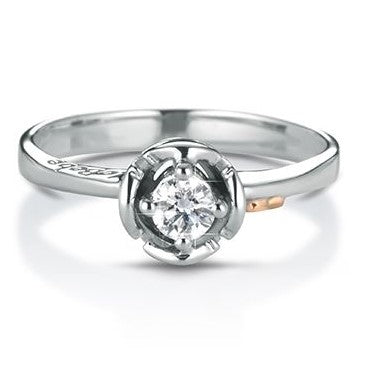 Anello solitario donna Le Bebé in oro bianco e diamante LBB212