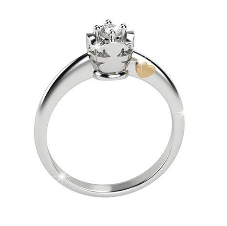 Anello solitario donna Le Bebé in oro bianco e diamante LBB212