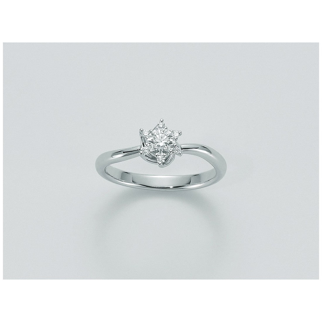 Anello solitario donna Miluna in oro bianco e diamanti LID5182_020S