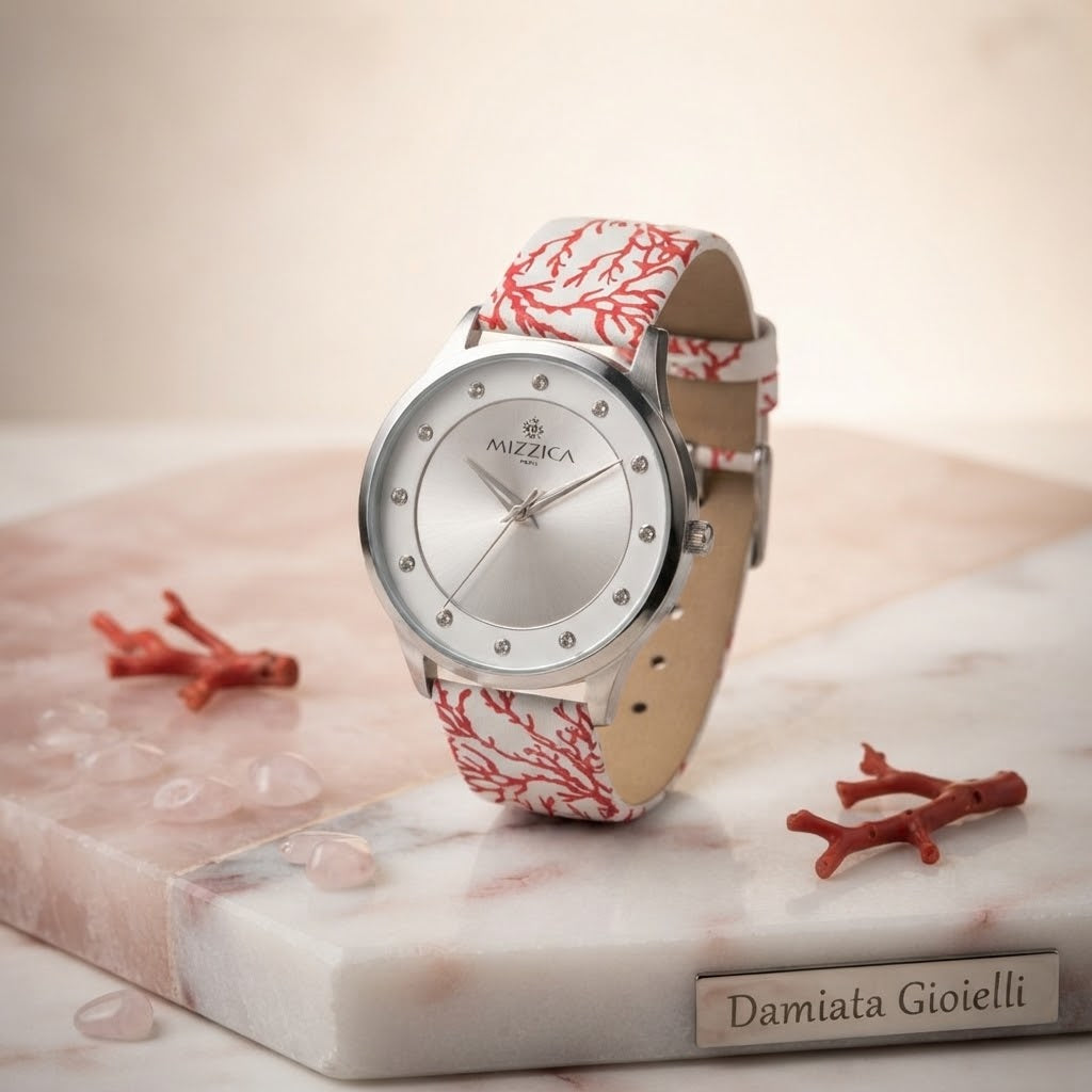 Orologio solo tempo donna Mizzica in acciaio e pelle ref. MA138