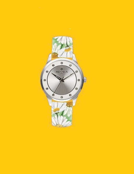 Orologio solo tempo donna Mizzica in acciaio e pelle MA190