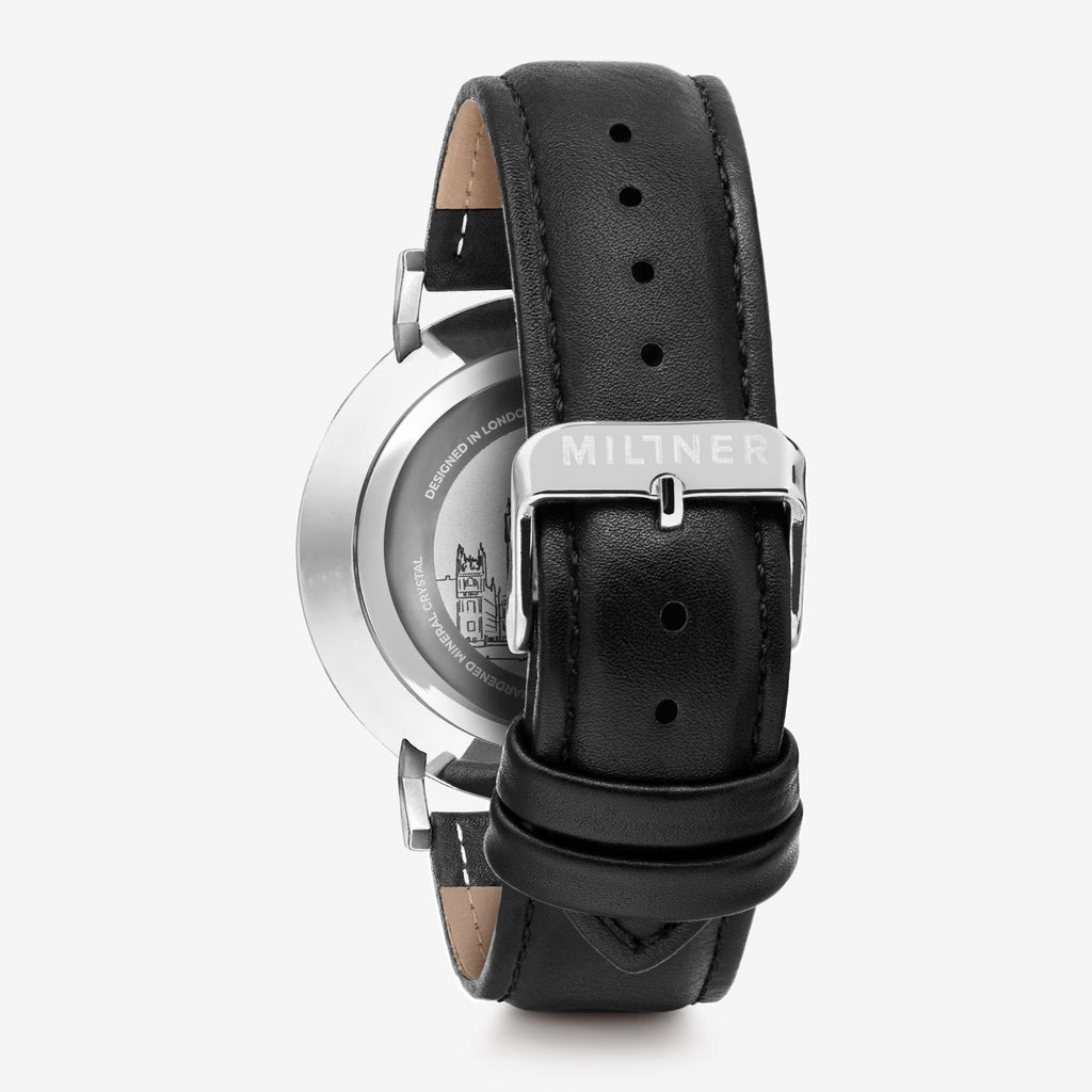 Orologio solo tempo uomo Millner in acciaio e pelle MLW0033