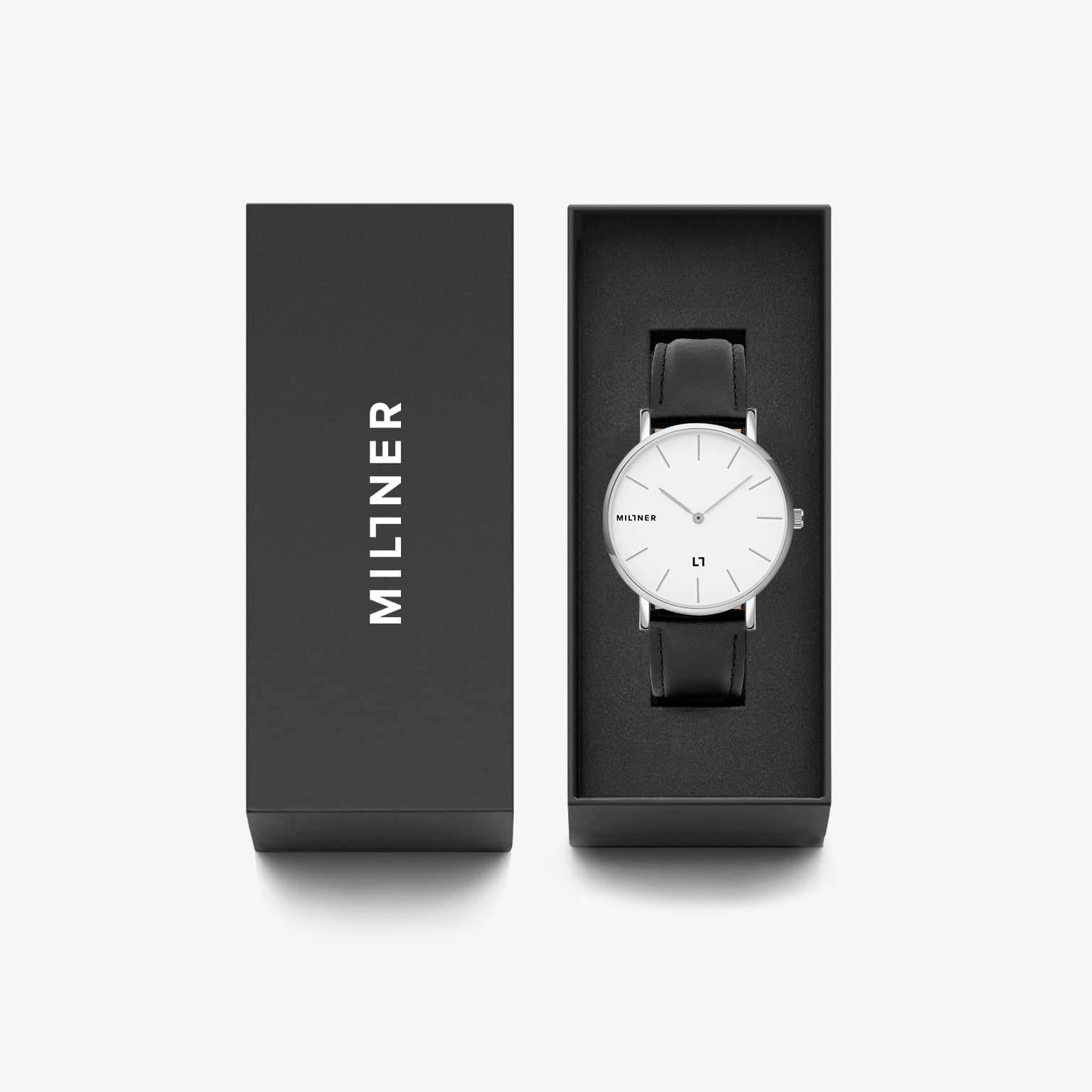 Orologio solo tempo uomo Millner in acciaio e pelle MLW0033
