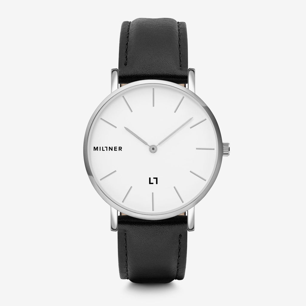 Orologio solo tempo uomo Millner in acciaio e pelle MLW0033