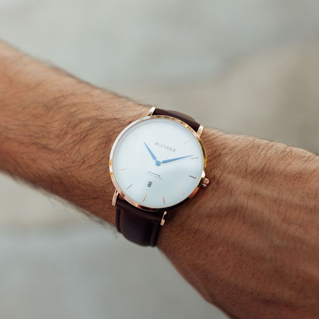 Orologio solo tempo uomo Millner in acciaio e pelle MLW0036