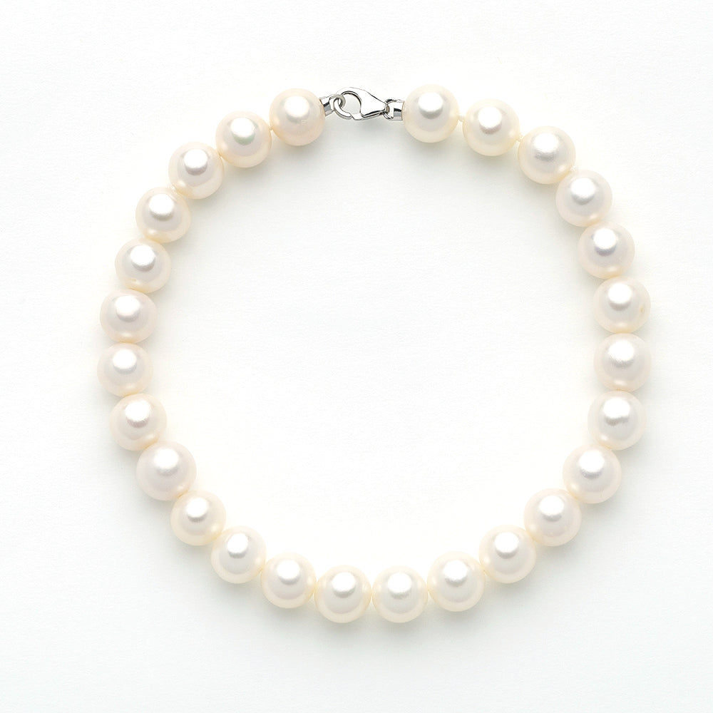 Bracciale filo di perle AKOYA donna Miluna in oro bianco 1MAU556-17NL583