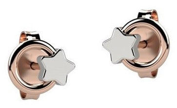 Orecchini a stella bambina Nanán in argento bicolore NAN0137