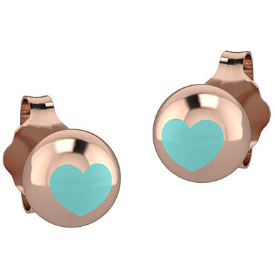 Orecchini a sfera bambina Nanán in argento rosè NAN0139