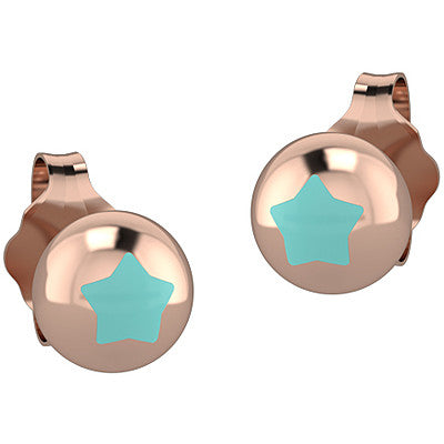 Orecchini a sfera bambina Nanán in argento rosa NAN0141