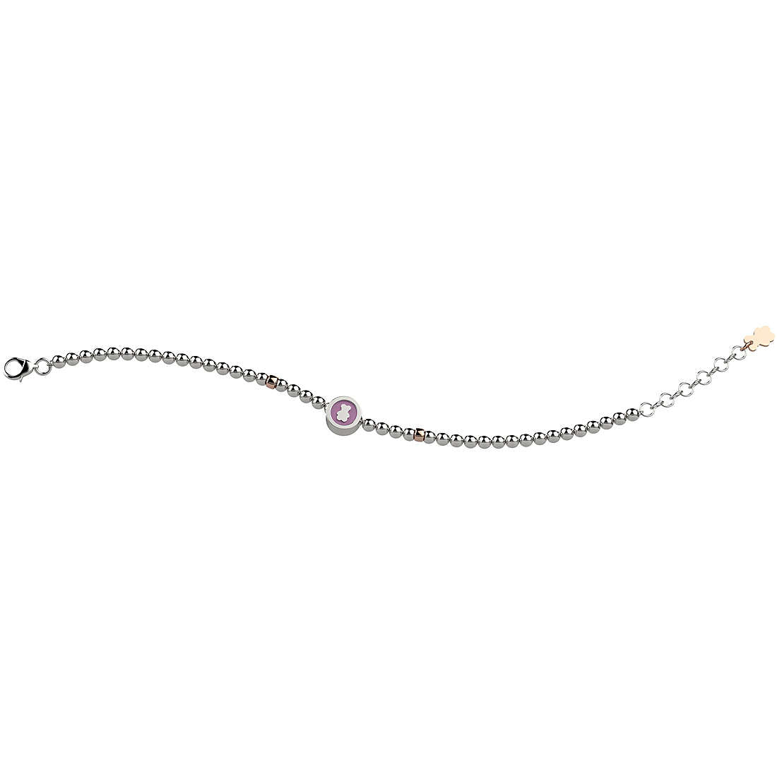 Bracciale bambina Nanán in argento con charm rosa NAN0200