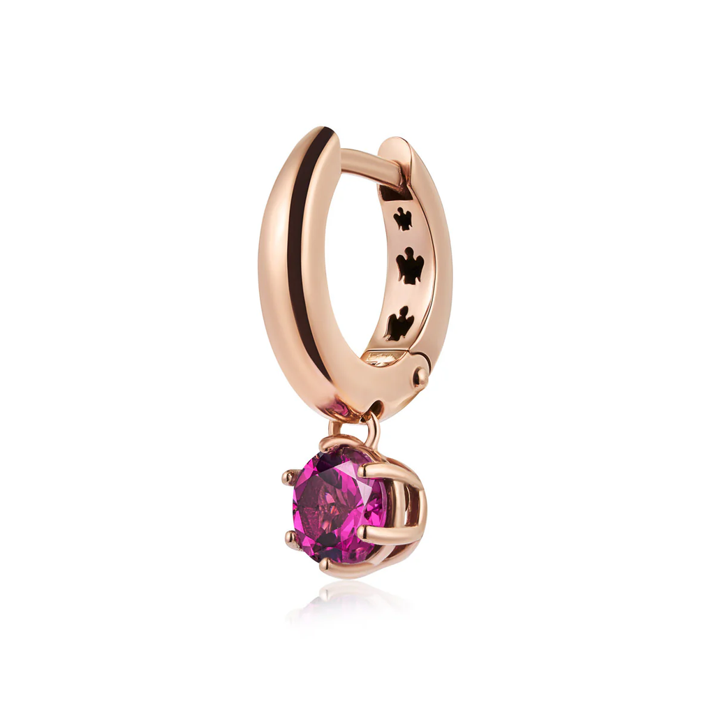 Mono orecchino donna Roberto Giannotti in oro rosa e rodolite NKT360