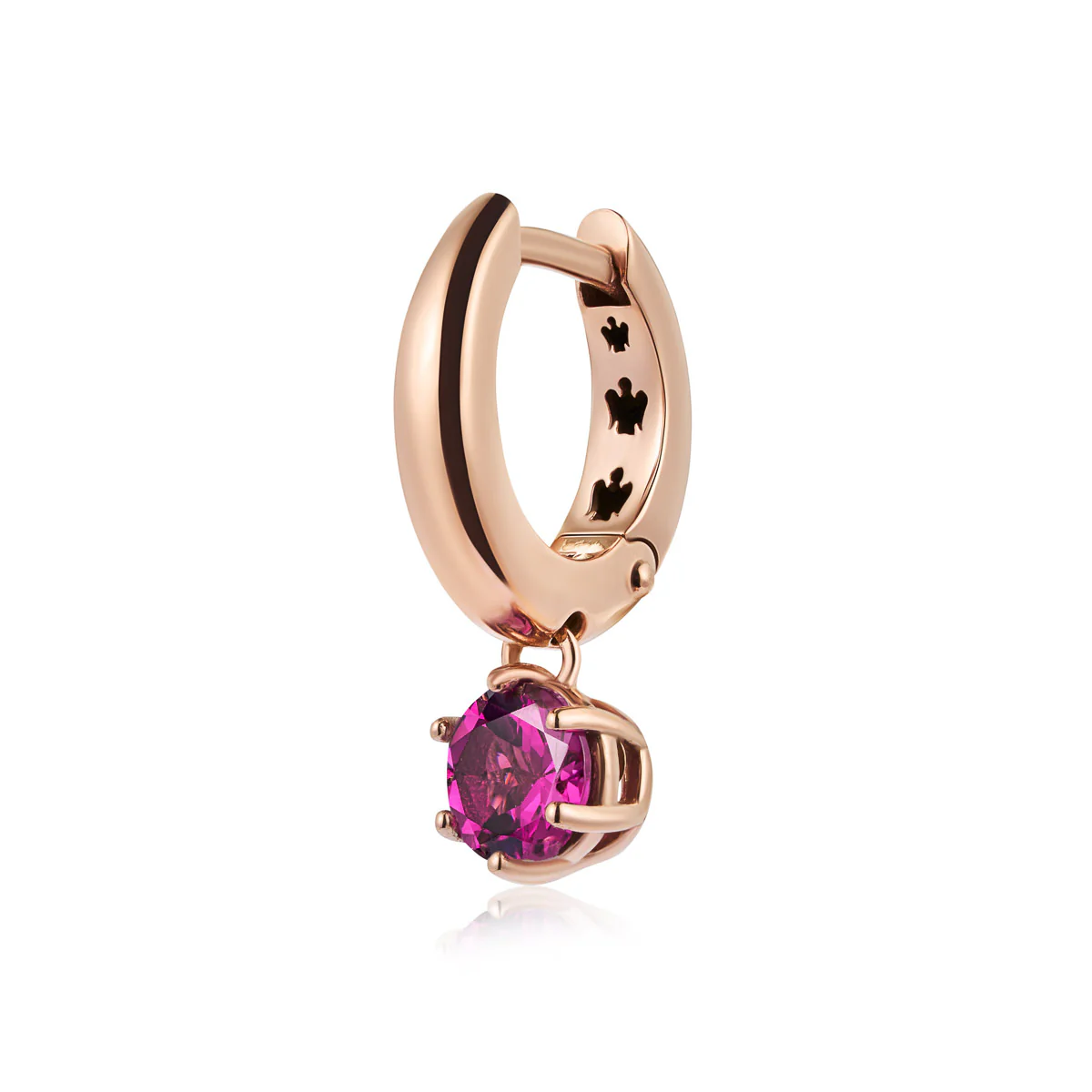 Mono orecchino donna Roberto Giannotti in oro rosa e rodolite NKT360