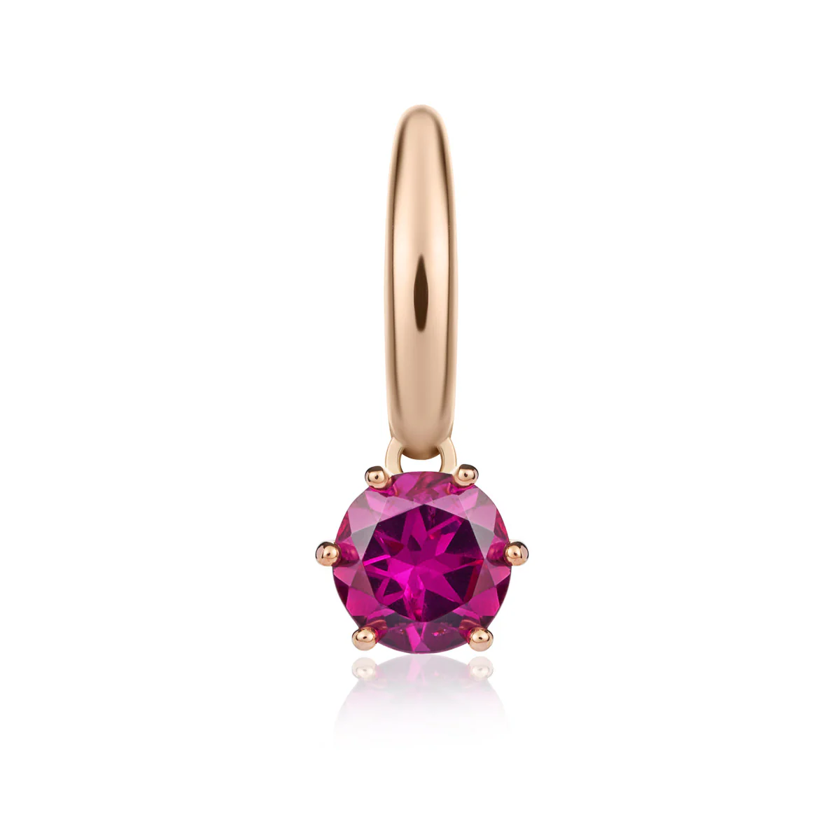 Mono orecchino donna Roberto Giannotti in oro rosa e rodolite NKT360