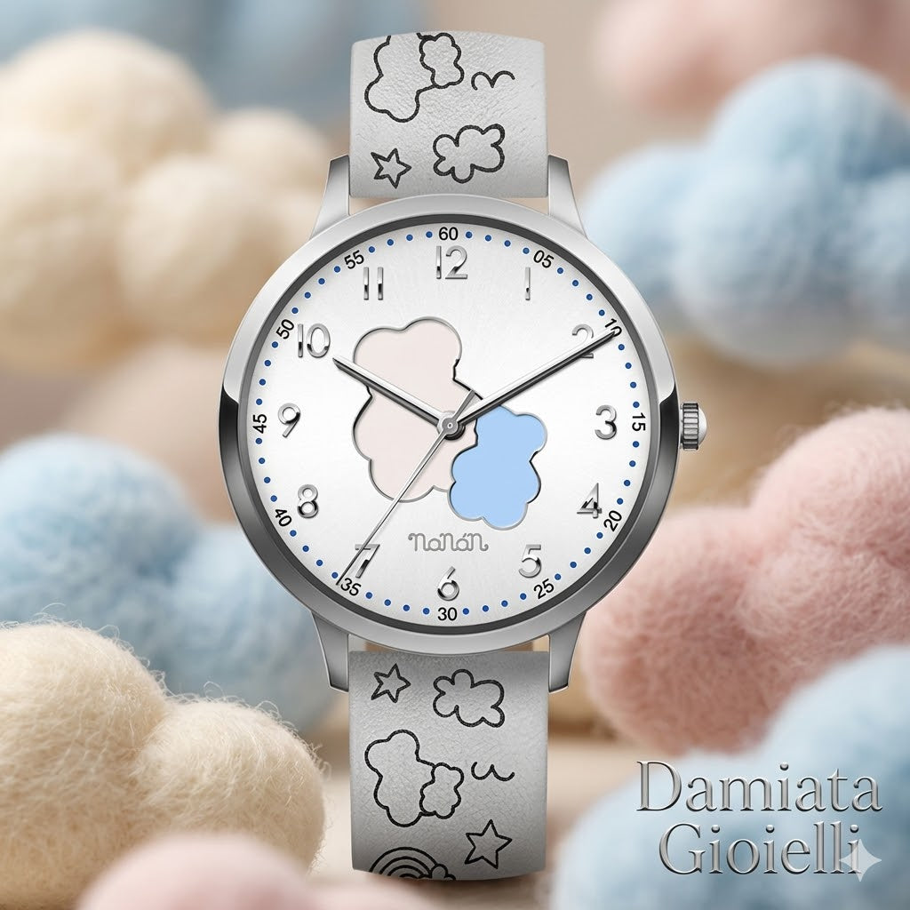 Orologio solo tempo bambino Nanán in acciaio e gomma NOR0003