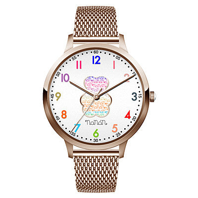 Orologio solo tempo bambina Nanán in acciaio rosè NOR0006