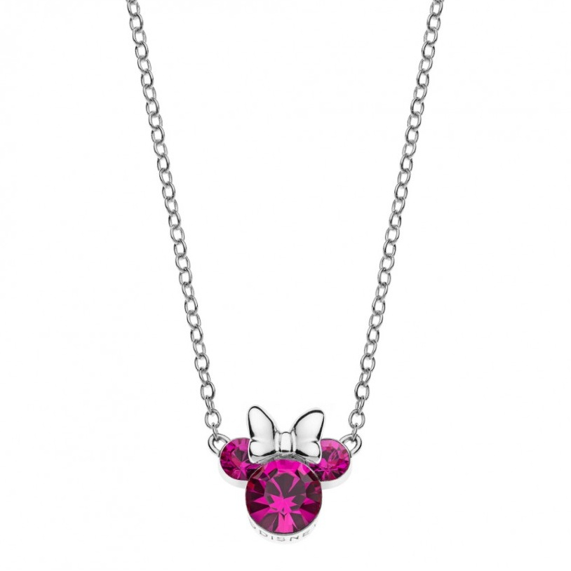 Collana Disney bambina in argento 925% con zirconi raffigurante Minnie NS00006SOCTL-157