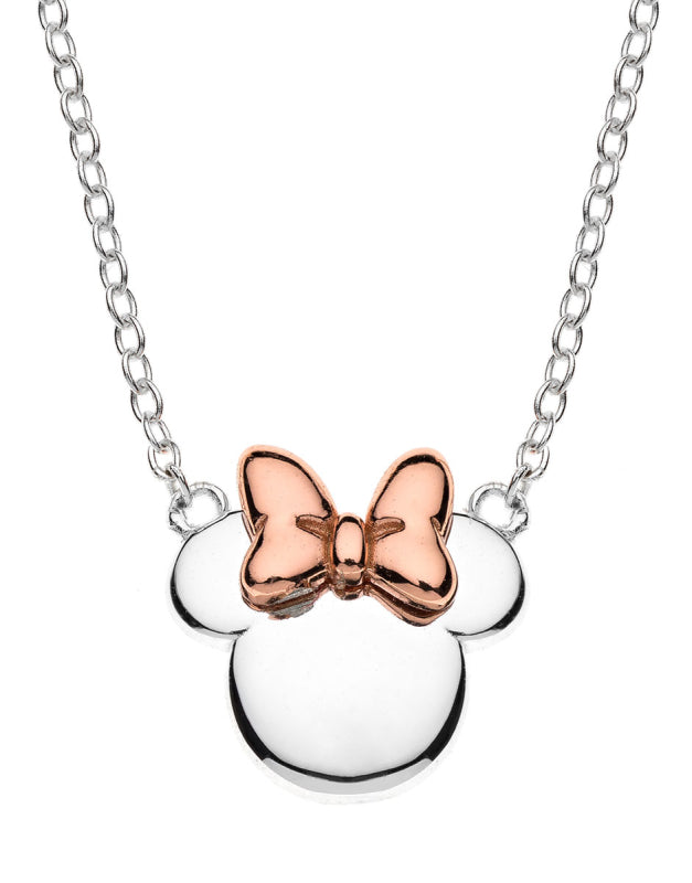 Collana Disney bambina in argento bicolore 925% raffigurante Minnie NS00014TRPL-157C