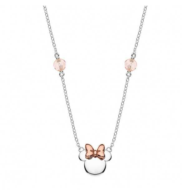 Collana Disney Minnie bambina in argento bicolore, zirconi e cristalli NS00014TRPL