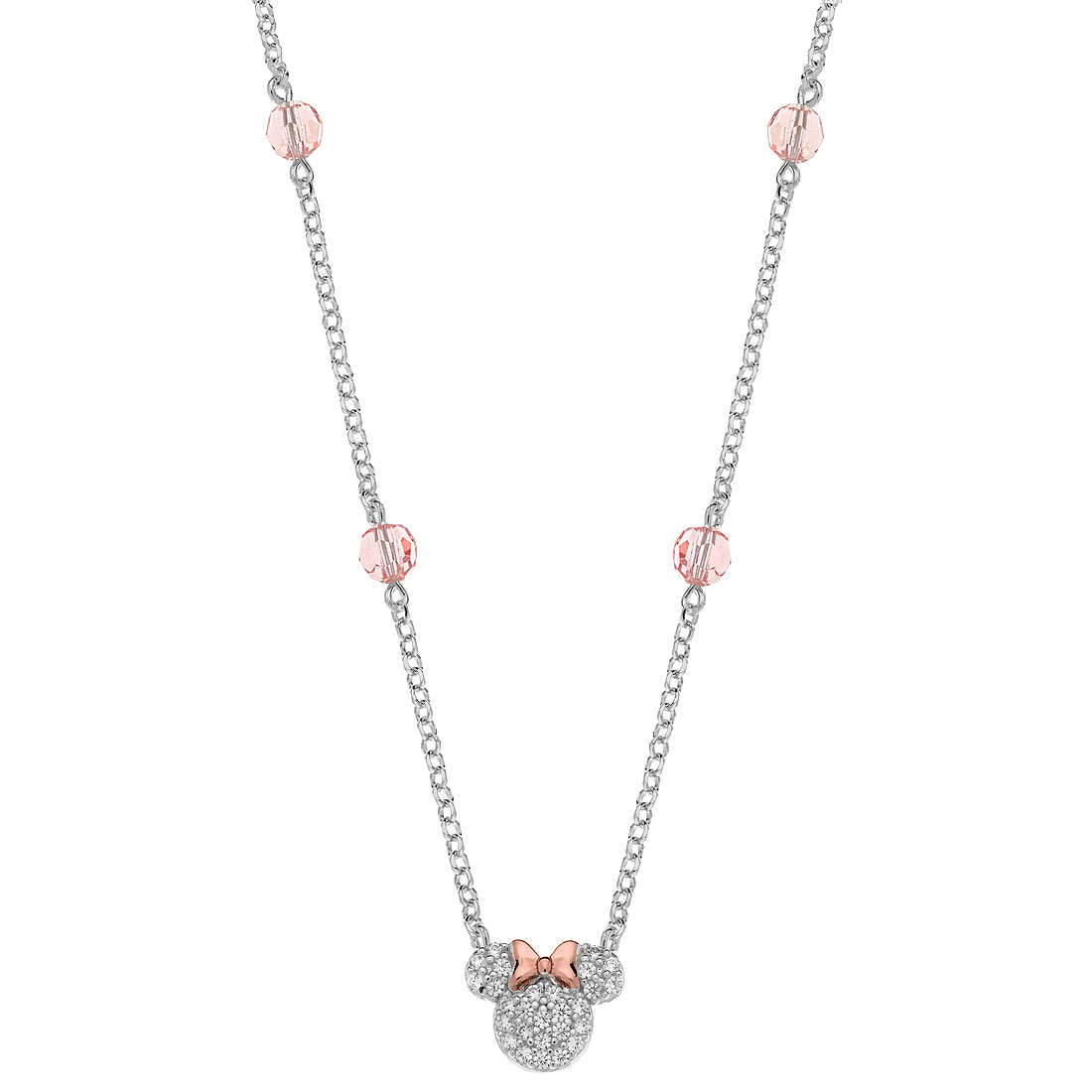 Collana Disney Minnie bambina in argento bicolore e zirconi NS00026TRPL