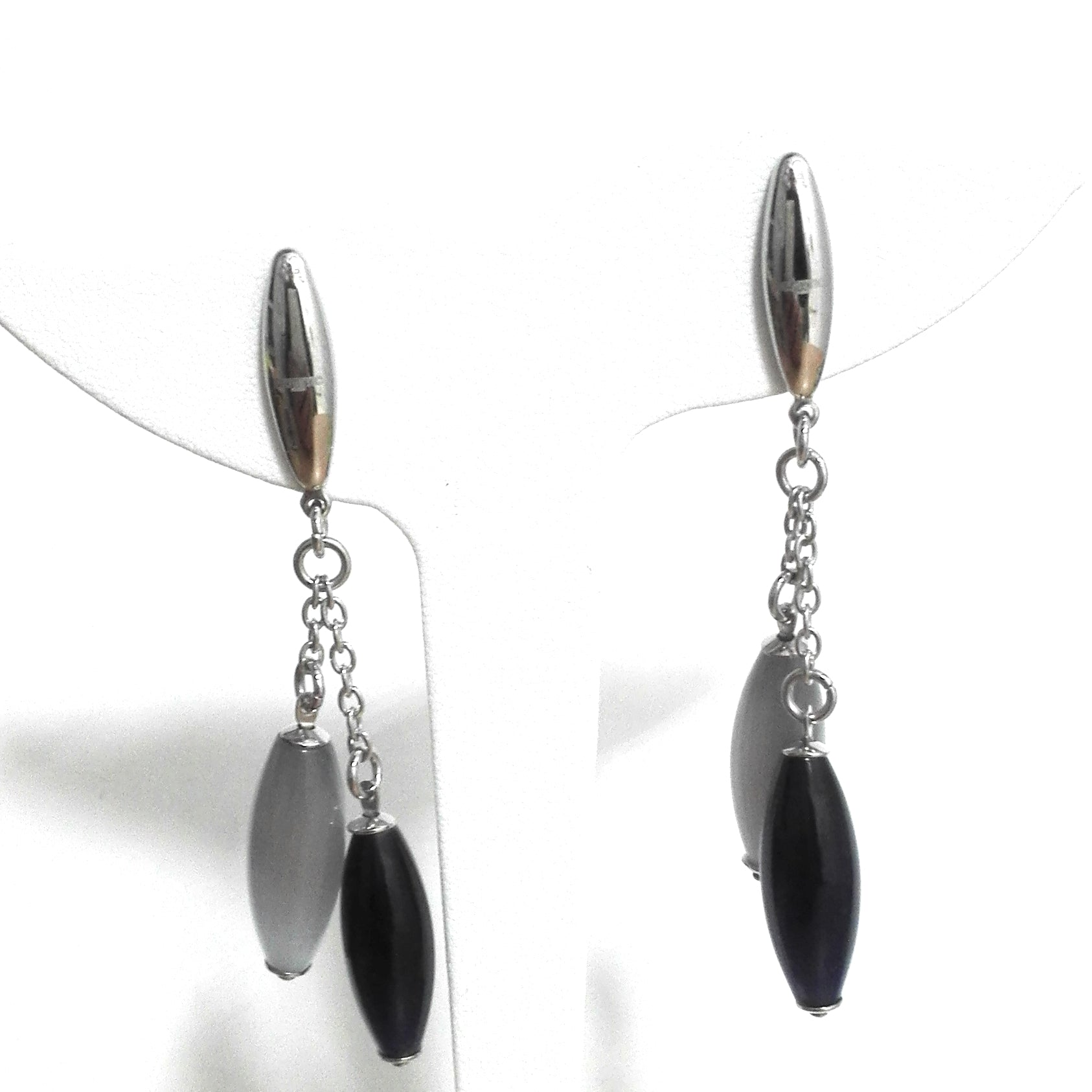Orecchini pendenti donna Genetic Jewels in acciaio bicolore O497