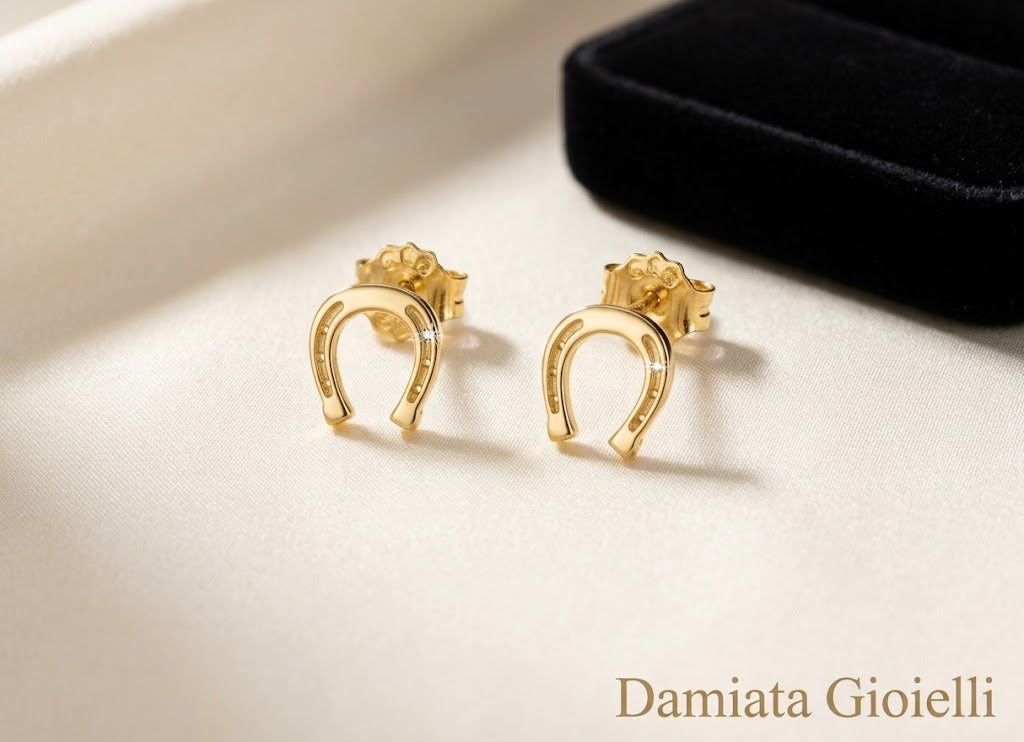 Orecchini a ferro di cavallo donna Damiata Gioielli in oro giallo ref. OR0001FC